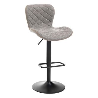 Oresteluchetta Set 2 taburetes bar gris envejecido con base negra h.87 cm