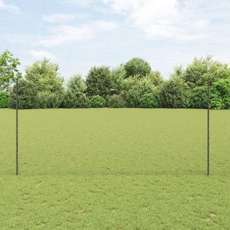 Berkfield Home Fence Posts 10 pcs U-Channel Grey 160 cm Steel