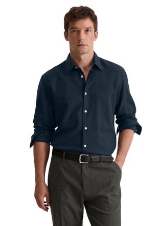 Marc O'Polo Businesshemd MARC OPOLO, Herren, Gr. XXL, N-Gr, multi, schwarz navy, Web, Obermaterial: 100% Baumwolle, 2-Knopf-Manschette, Hemden Businesshemd, sanft