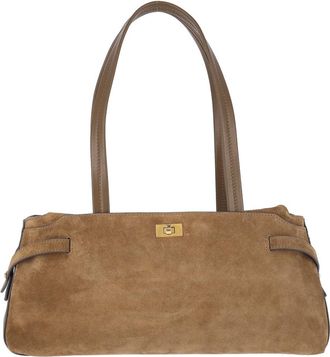 Anya Hindmarch Brown Wilson Suede Shoulder Bag