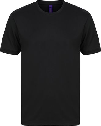 Henbury HB024 Mens Hi Cool Performance T-Shirt - Black - XL