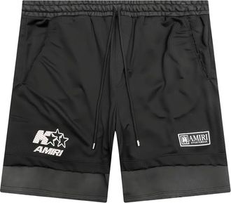 Amiri Shorts in rete ùcon logo - Nero
