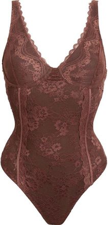 Free People Say You Love Me Lace Bodysuit in Mink at Nordstrom Rack, Size X-Small