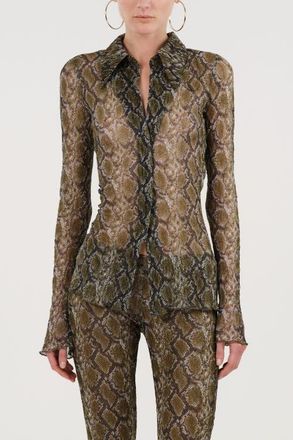 Nocturne Snake Print Shirt in Multi-Colored at Nordstrom, Size X-Small Eu