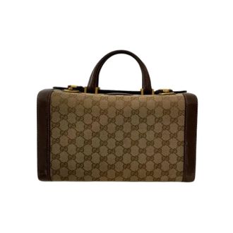 Gucci Pre-owned Weekend Bags, female, Brown, Size: ONE SIZE Pre-owned Canvas travel-bags