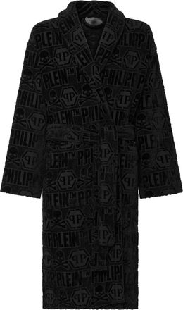 Philipp Plein Robes - unisex - Badjassen - Zwart - S/M - Nachtkleding