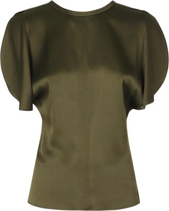 Victoria Beckham Bela Top - Dames - Blouses - Groen - XS - Overhemden