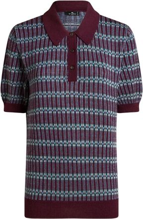 Etro Polo jacquard - Rosso