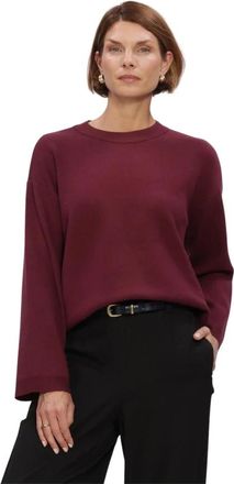 Object Object, Truien & Vesten, Dames, Rood, XL, Polyester, Objreynard L/S LO Knit Pullover Noos