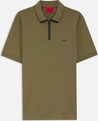HUGO BOSS Mens HUGO Dalomino Polo Shirt 389 Open Green - Tan - Size: 44