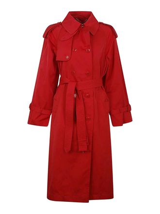 Ermanno Scervino Red Belted Trench Coat