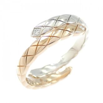 Chanel Pink Gold (18K) White Gold (18K) Band Ring (Pre-Owned)