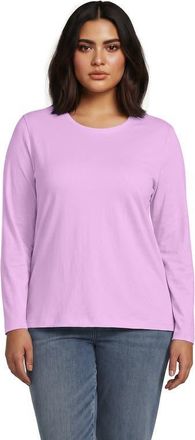 Lands End Supima Cotton Long Sleeve Crewneck T-Shirt in Pale Orchid at Nordstrom, Size 2X
