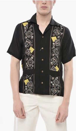 KAPITAL Patterned Cashmere Shirt with Double Pockets size S