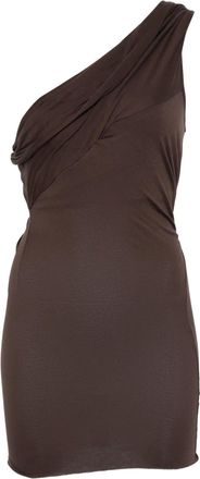 Rick Owens draped one-shoulder top - Brown