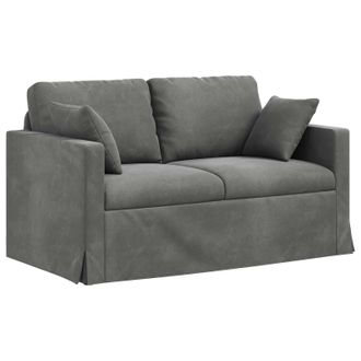 vidaXL Divano Grigio Scuro 138 X 78 X 80 Cm Velluto Vidaxl