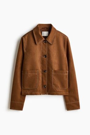 H&M Short Jacket in Dark Beige at Nordstrom, Size Xx-Large