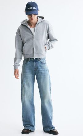 H&M Relaxed Bootcut Jeans in Light Denim Blue at Nordstrom, Size 33 X 32