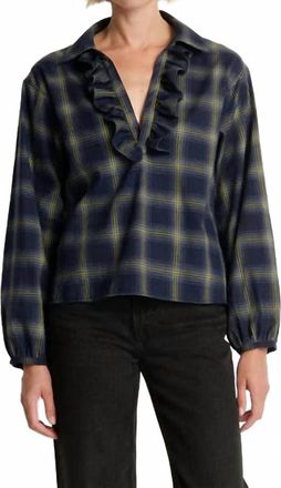 Nation Ltd Beckett Long Sleeve Blouse In Starry Night Plaid