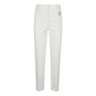 Brunello Cucinelli Logo Patch Tailored Broeken - Dames - Broeken - Wit - Maat: XS