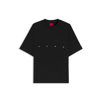 HUGO BOSS Oversize-fit cotton T-shirt with bold printed logo
