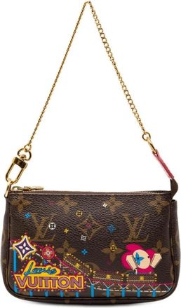 Louis Vuitton Pre-owned Shoulder Bags, female, Brown, Size: ONE SIZE Pre-owned Printed Canvas Accessory