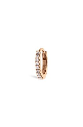 Maria Tash Diamond Eternity Single Hoop Earring in 18K Rose Gold/Diamond at Nordstrom, Size 6.5 Mm
