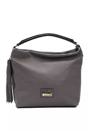 Pompei Donatella Gray Leather Women Shoulder Womens Bag