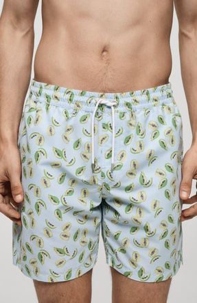 Mango Fruits Swim Trunks in Sky Blue at Nordstrom, Size Large