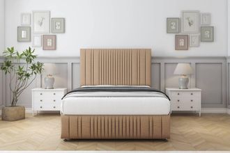 Comfort Beds The Foxy Dumfries Divan Set 2 Drawers-26 Headboard-Footboard in Light Brown | Size: Single