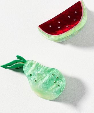 Frasier Sterling Cabo Fruit Hair Claw Clips, Set of 2