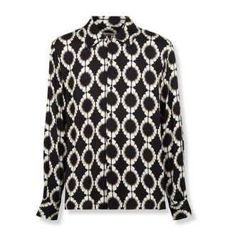 Laneus Casual Shirts, male, Black, Size: XL Camicia Boxy Aop