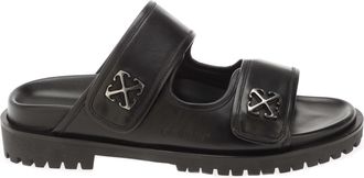 Off-white Mens Off White Metal Arrow Sandals in Black Silver