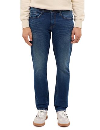 Mustang Slim-fit-Jeans MUSTANG Herren Style Oregon Slim, Herren, Gr. 31, L&auml;nge 32, 783 mittelblau, Denim/Jeans, 99% Baumwolle, 1% Elasthan, slim fit, Jeans Sl
