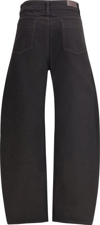 Christophe Lemaire Womens Barrel Pants Black Cotton Trousers