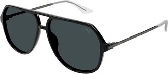 Puma PU0460S 001 Mens Sunglasses Black Size 58 - Free RX Lenses - Free RX Lenses