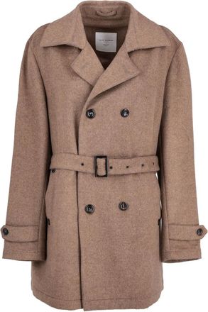 Luigi Bianchi double-breasted belted coat - men - Wool/Cashmere - S - Neutrals