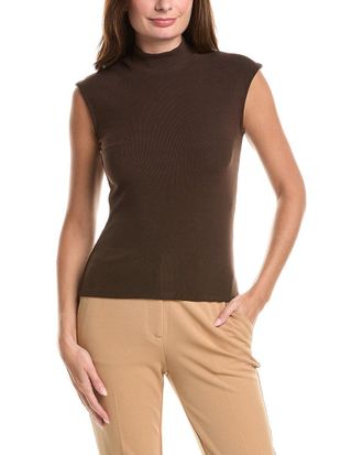 T Tahari Fitted Mock Neck Tank