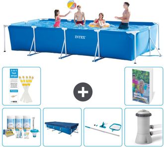 Intex Piscina Con Estructura Rectangular - 450x220x84 Cm - 7-piezas S162