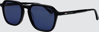 Calvin Klein Occhiali da sole aviator in acetato con lenti CR-39