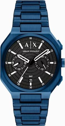 A|X Armani Exchange A|X Bass Dual-Time Quartz Black Dial Mens Watch AX1477