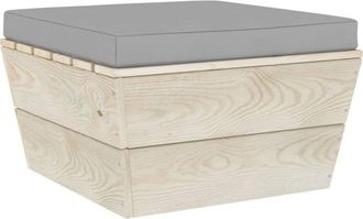 vidaXL Otomana De Palets De Jard&iacute;n Con Coj&iacute;n Madera Abeto Impregnada Vidaxl