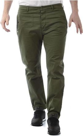 Daniele Alessandrini Jeans - Heren - Chinos - Groen - W29 - Katoen - Broeken