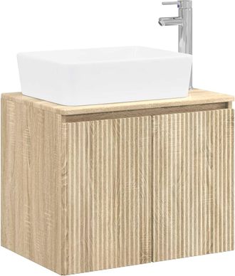 vidaXL Juego De Muebles De Ba&ntilde;o Roble Sonoma Madera De Ingenier&iacute;a Vidaxl