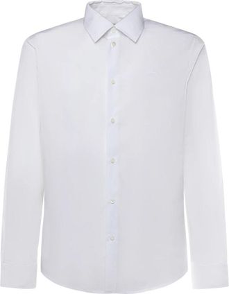 Burberry Formal Shirt - Heren - Zakelijke Overhemden - Wit - 2XL - Leer - Overhemden