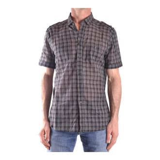 Neil Barrett Shirt - Heren - Korte mouwen Overhemden - Grijs - 2XS - Overhemden