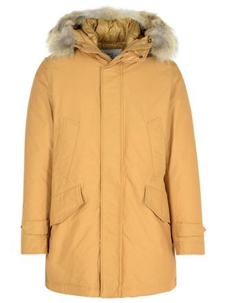 Woolrich Polar Beige Cotton Blend Parka