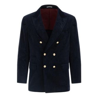 Brunello Cucinelli Hombre, Chaquetas, Azul, Talla: L