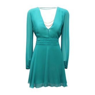 Patrizia Pepe Elegante Italiaanse Jurk - Dames - Korte kleedjes - Blauw - M - Kleedjes