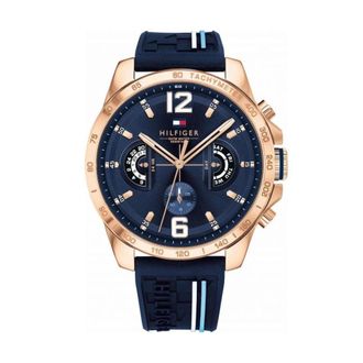Tommy Hilfiger Accessoires, Heren, Blauw, ONE Size, 1791474 Chronograaf Horloge